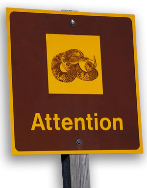 snake warning sign