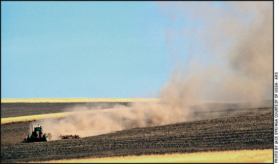 Farm field dust