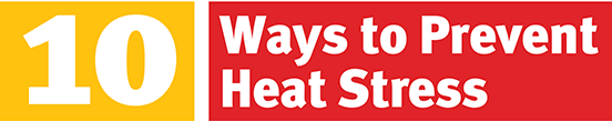 10 Ways to Prevent Heat Stress