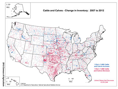 Cattle and Calves: Inventory 2007-2012