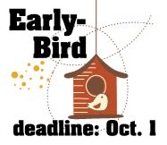 Early-bird deadline: Oct. 1